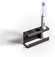 Oggetto di supporto per spazzolini da denti in alluminio - supporto adesivo per spazzolini da denti elettronici - in acciaio inossidabile - fissaggio rapido e stabile alla parete - senza perforazione - grigio - 3 contenitori