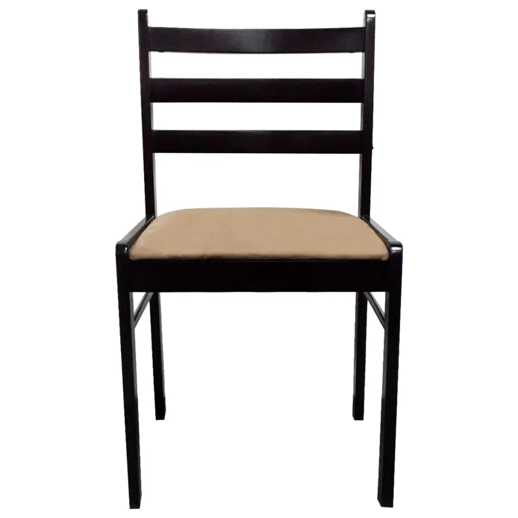 Sedie da Pranzo 2 pz Marroni in Massello di Hevea e Velluto cod mxl 15111