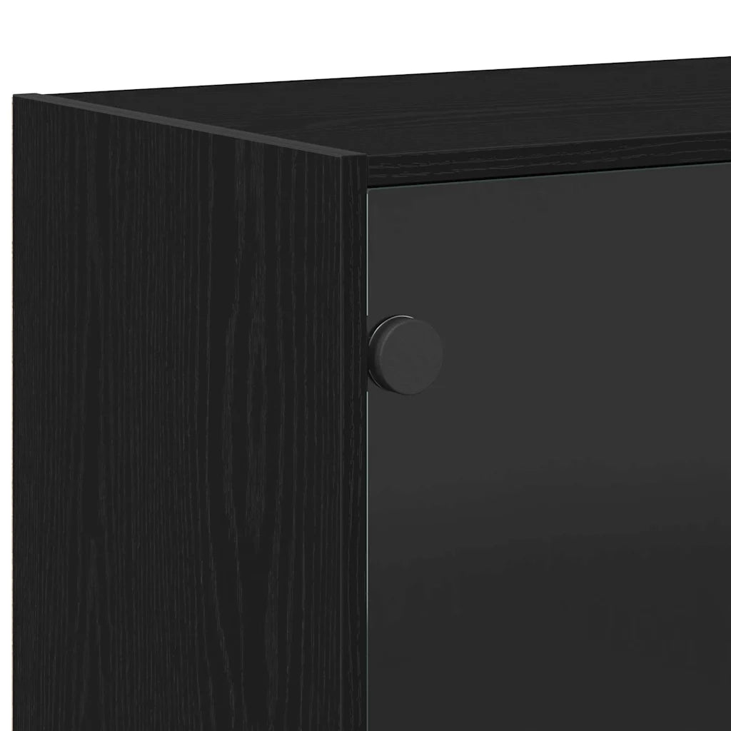 Credenza Rovere Nero 68 x 37 x 142 cm 3329301