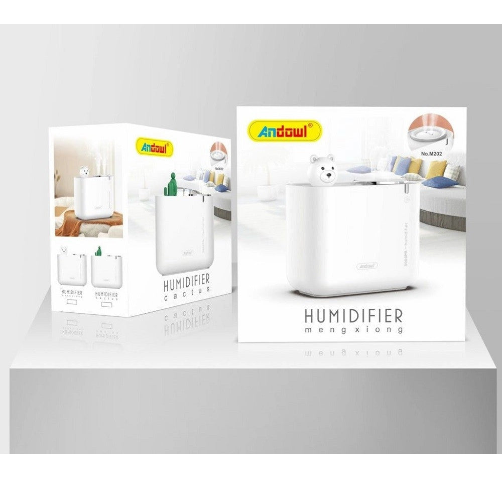 Trade Shop - Umidificatore Diffusore Aromi Ad Ultrasuoni Aromaterapia Con Luce Notturna M202 -