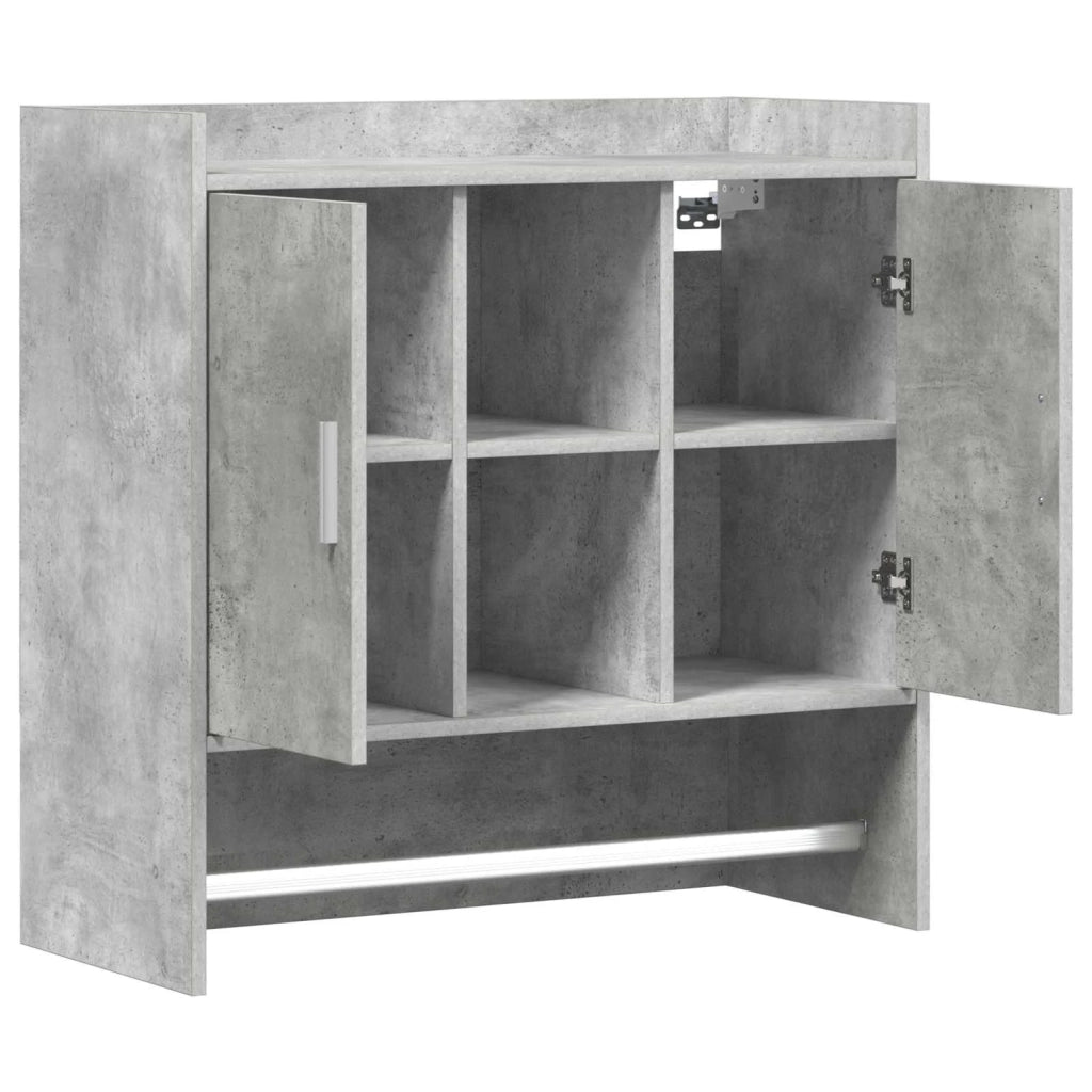 Scaffale da parete A parete Grigio Cemento 80 x 36 x 80 cm 8011374