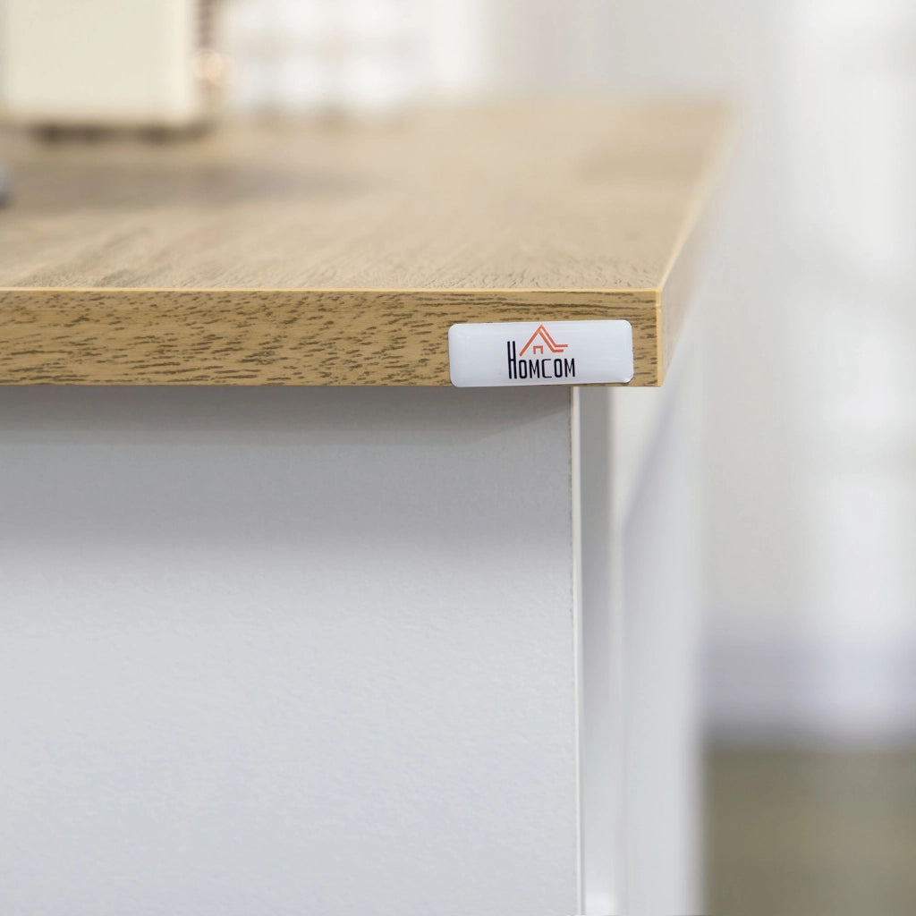 Carrello da Cucina con Armadietto e Ripiani Regolabili ¨C Minimal ¨C 75x39.5x88 cm Bianco