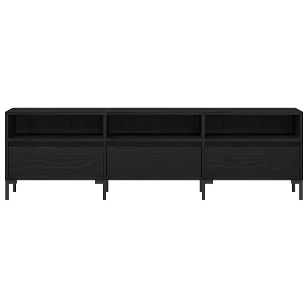 Mobile TV Rovere Nero 150 x 30 x 44,5 cm Legno multistrato 862878