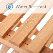 Raccoglitore di bagno pieghevole, 4 pannelli, organizzatore di archiviazione in legno, ripiano verticale per spazi stretti, cucina, bagno, soggiorno, legno a gomma