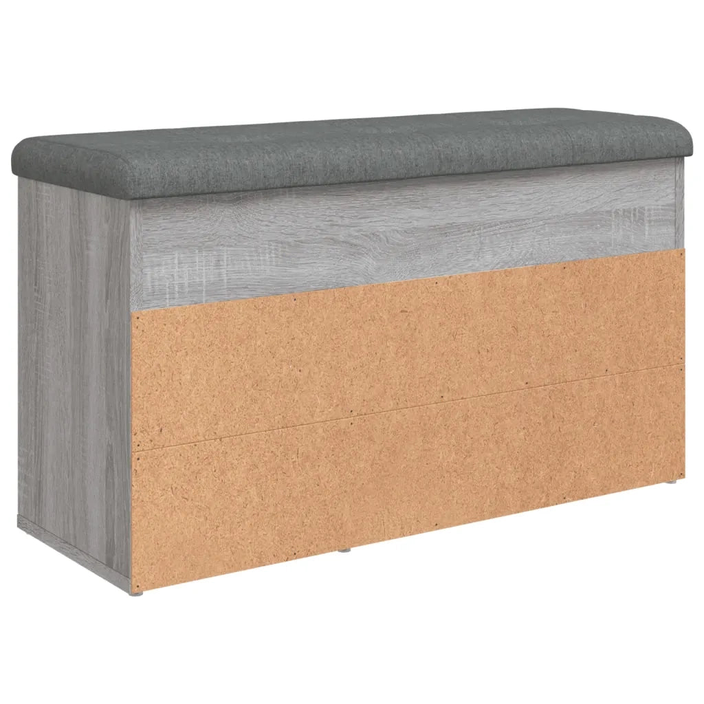 Panca Porta Scarpe-Sgabello-Panca Scarpiera Grigio Sonoma 82x32x45,5cm Legno Multistrato