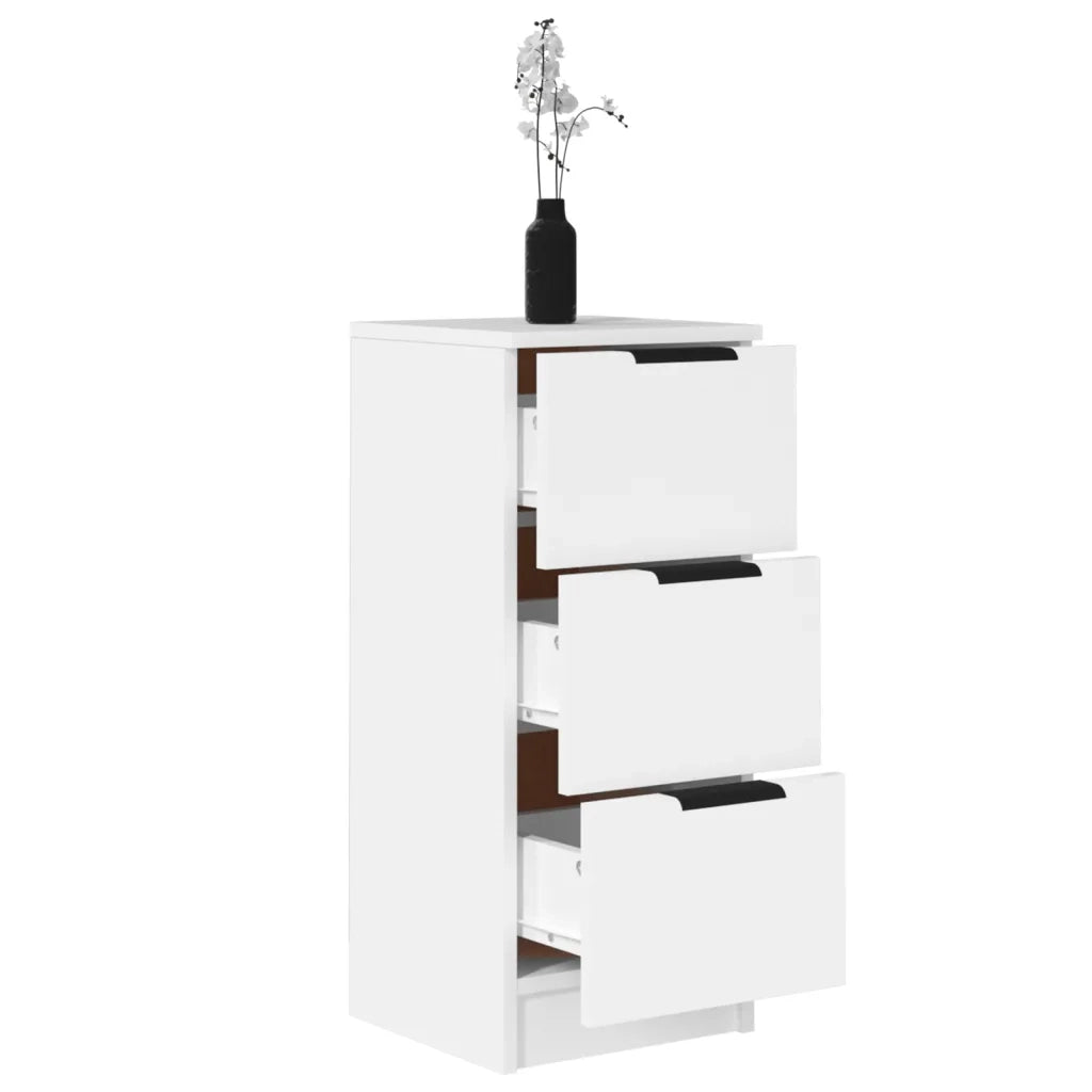 Credenze 2 pz Bianche 30x30x70 cm in Legno Multistrato 811152