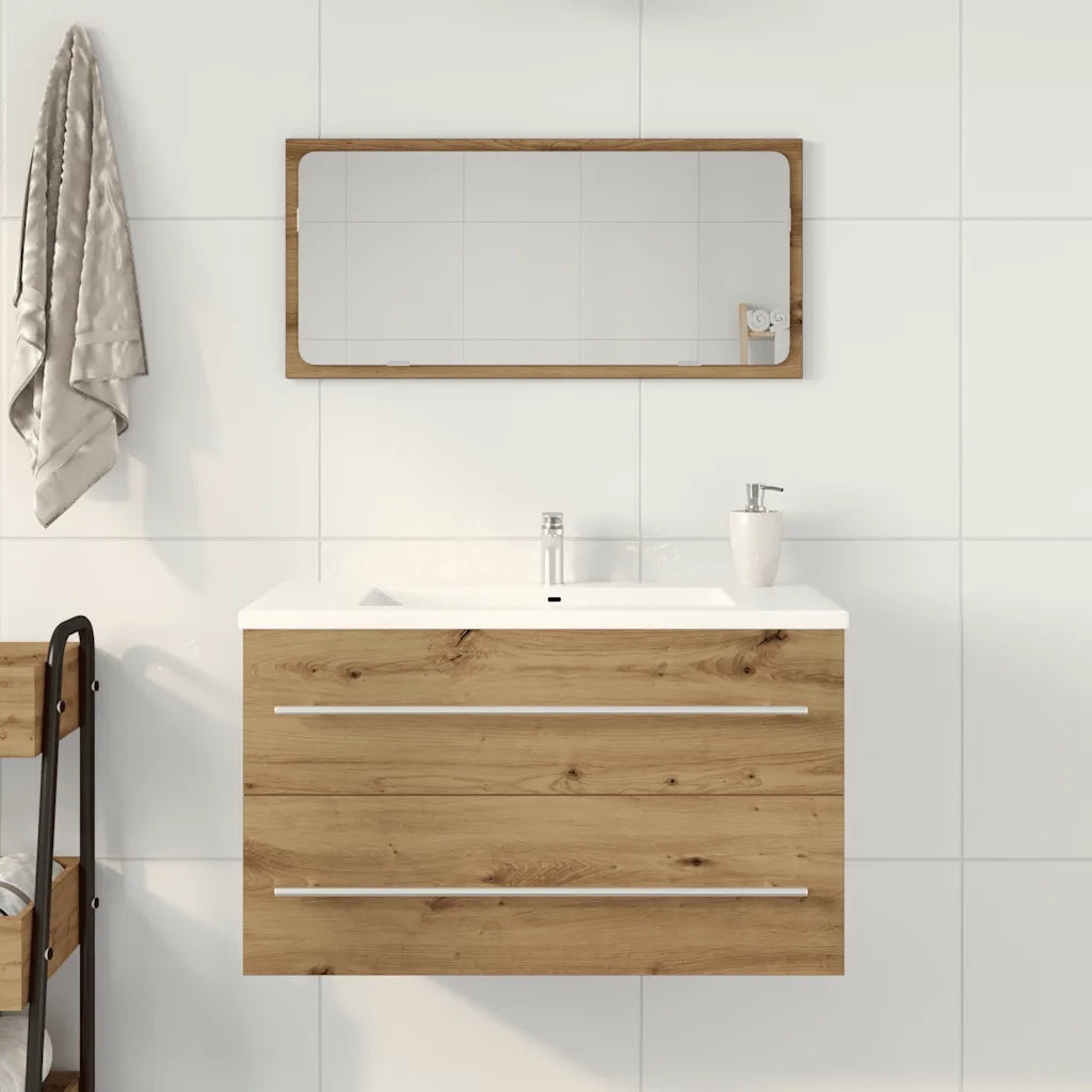Mobile Lavabo Bagno Artigianale 80x38,5x48 cm Legno Multistrato 862534
