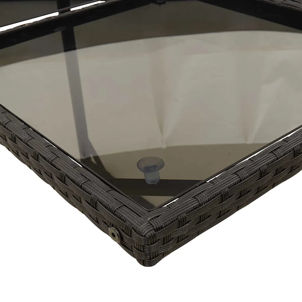 Set da Pranzo da Giardino 11 pz con Cuscini in Polyrattan Nero 3211686