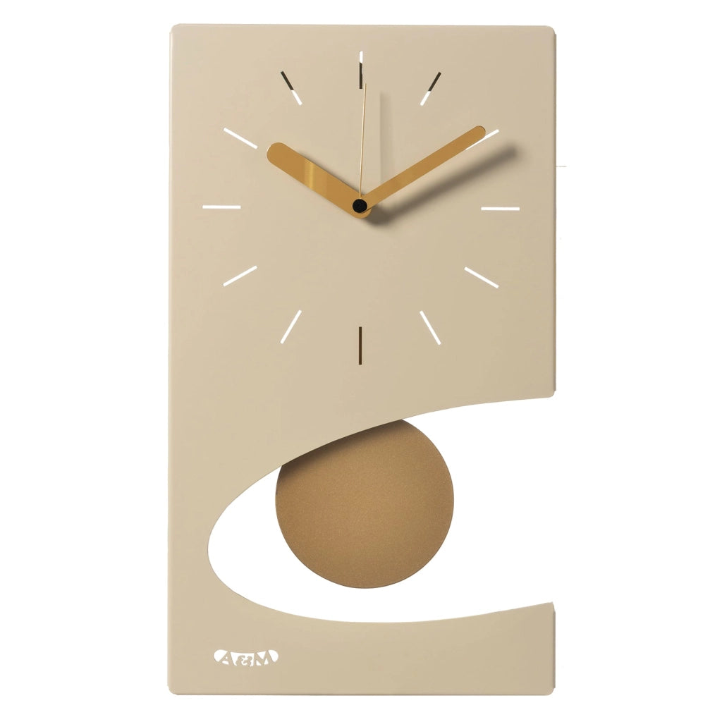 Orologio da parete di design moderno Eclipse pendolo Crema