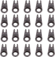 Pacchetto di 20 pezzi di fissaggi a grata per stivali con chiodini a molla - accessori per camminare, arrampicata, riparazione di scarpe e gomiti - colore grigio.