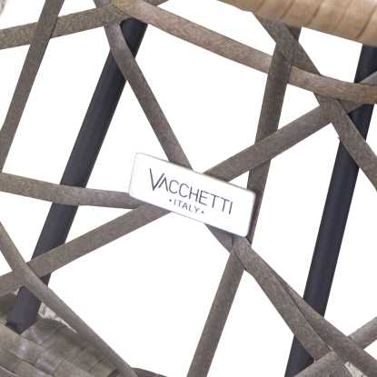 Poltrona da Giardino con Cuscino e Tavolino in Alluminio e Polyrattan  Baltimora Grigio