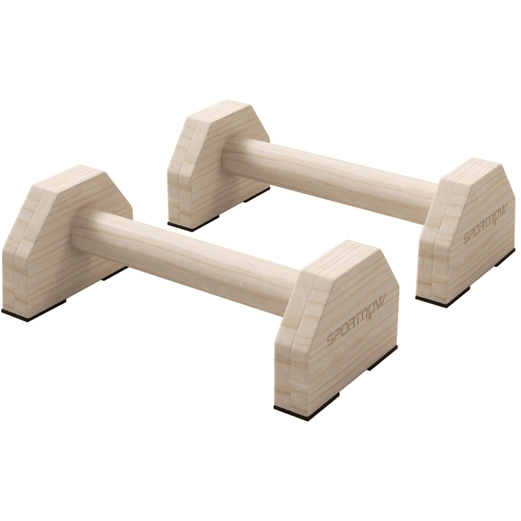 Barre parallele in legno per allenamento ¨C zephmum ¨C 30x13x10 cm naturale
