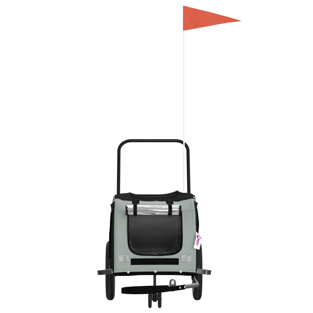 Rimorchio/carrello per animali domestici grigio 02_0044271