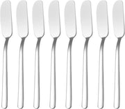 Set di 8 - Mes per formaggio in acciaio inossidabile - Mes per burro - Mes per marmellata - Adatto per gelato, formaggio, torta, casa, cucina, colazione - Argento
