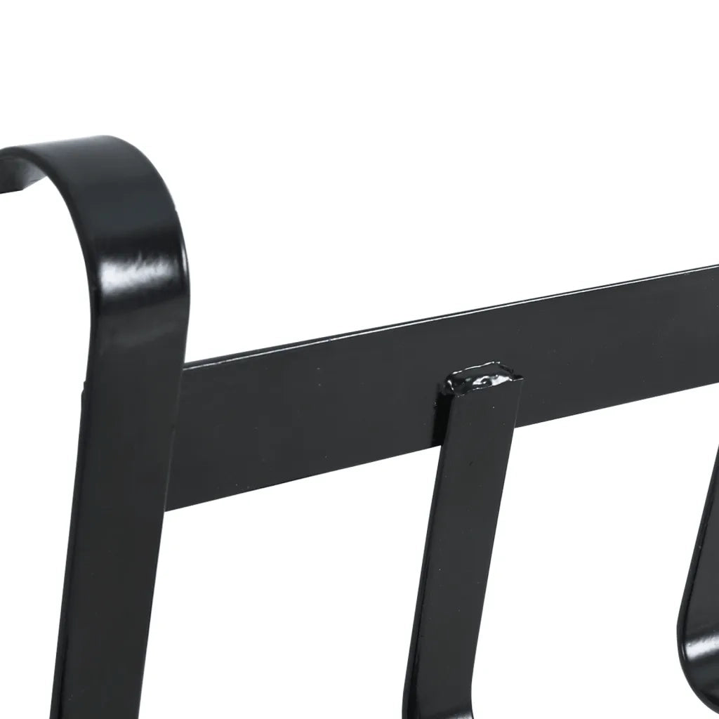 Supporto Briglie con 4 Ganci Nero in Acciaio