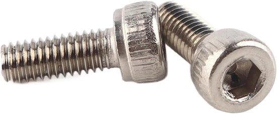 Viti per Testa Cilindrica a Sezione Esagonale in Acciaio Inox 304 M3 x 6/8/10/12/14/16/18/20/22/25/30mm (M3 * 8) - 100 pezzi