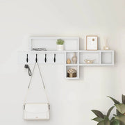 vidaXL Appendiabiti a muro Bianco 100 x 12 x 43.5 cm Legno multistrato