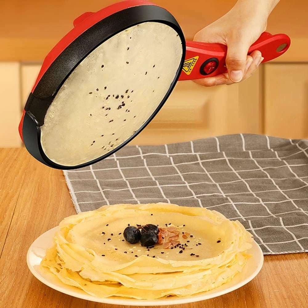 Trade Shop - Piccola Padella Automatica Crepiera Elettrica Antiaderente Per Pancake Tortillas -