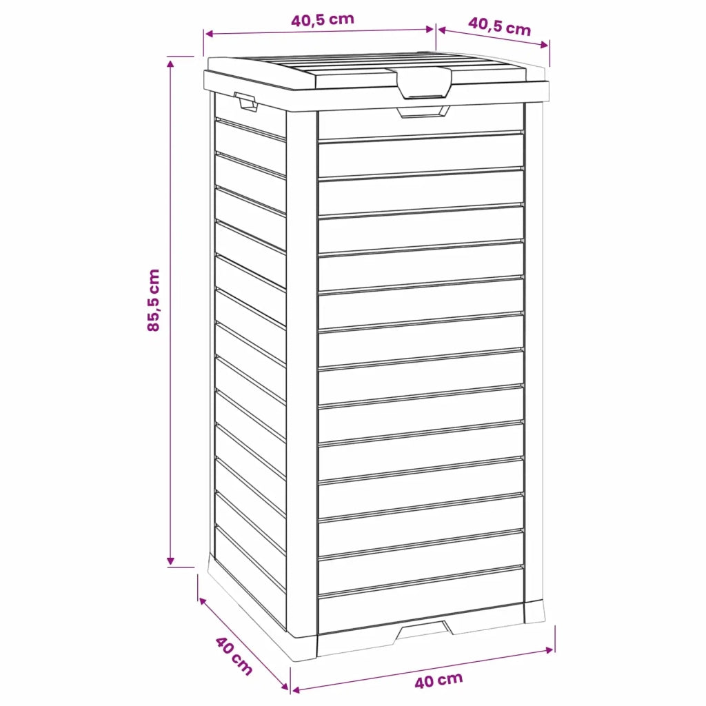 Cestino per Rifiuti da Esterno Marrone 41x41x86cm Polipropilene 364172