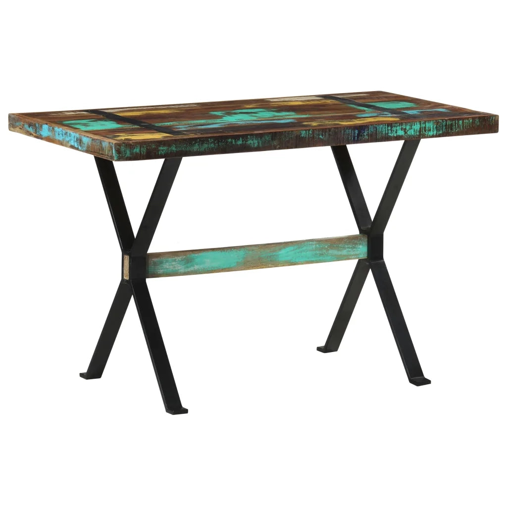 Tavolo da Pranzo 120x60x76 cm in Legno Massello di Recupero 321605