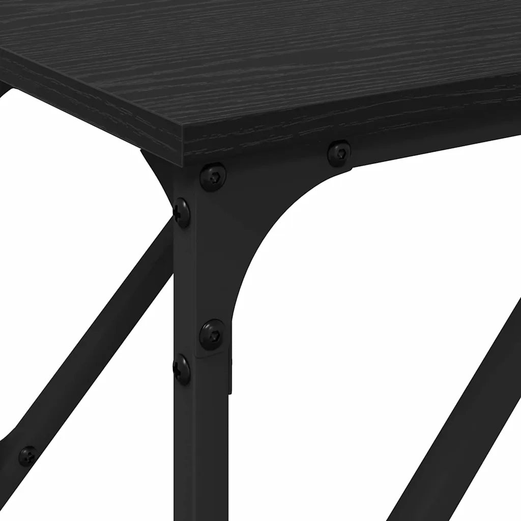 Tavolo consolle Rovere nero 200 x 29 x 75 cm 871342
