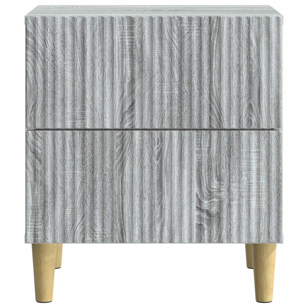 Set di 2 Comodini | Armadio da Notte | Mobiletto da notte Grigio Sonoma 43 x 34,5 x 48 cm