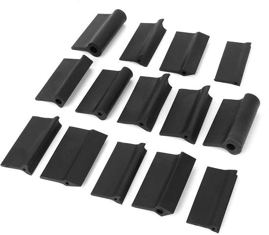 Blocco abrasivo con acciaio - 14 pezzi - carta abrasiva - blocchi angolari e a contorno - adatto per ceramica e plastica - diverse dimensioni