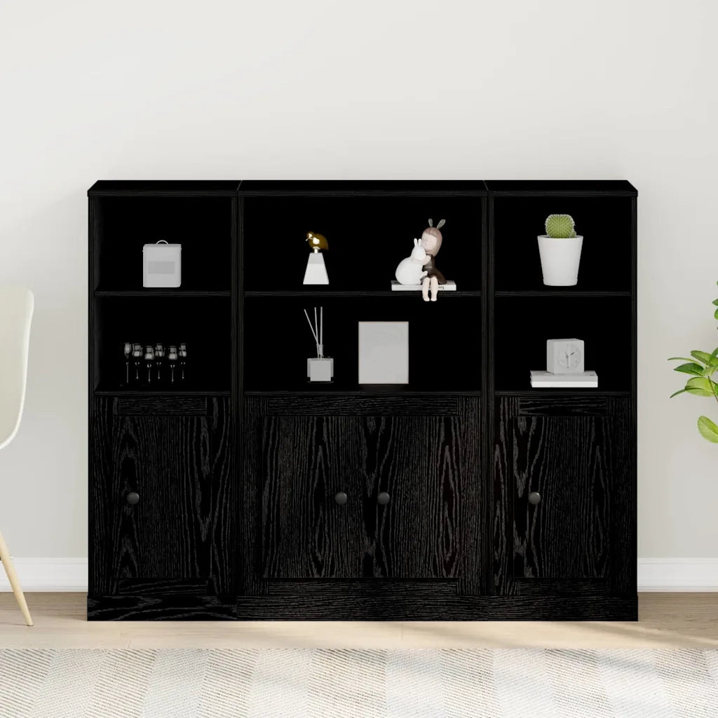 Credenza Rovere Nero 132 x 35,5 x 103,5 cm Legno multistrato 3333077