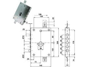 SERRATURA TRIPLICE APPLICARE CON SCROCCO CIL. EUR. BLINDATE 70128  mm.73, interasse catenacci mm.28    CIPIERRE