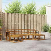 Set di divani da esterno 6 pcs Naturale Legno multistrato