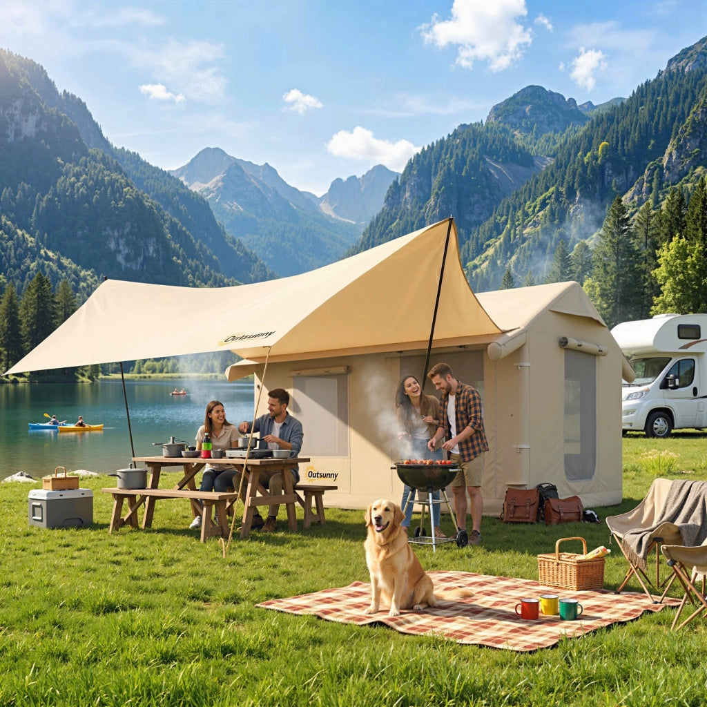 Tenda da Campeggio Gonfiabile Impermeabile ¨C Zephmum ¨C Cachi 3000mm