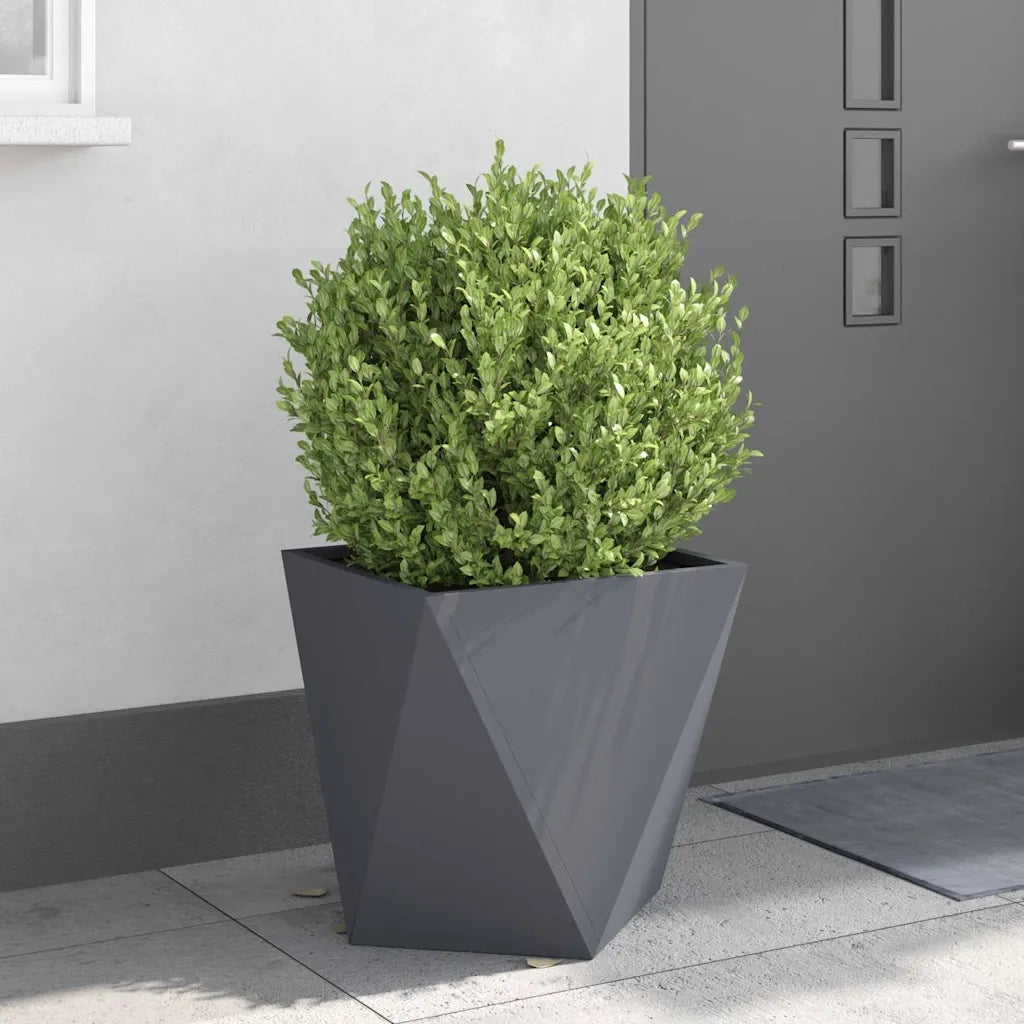 Fioriera | Cassetta per fiori | Vaso Antracite 50 x 50 x 50 cm Acciaio