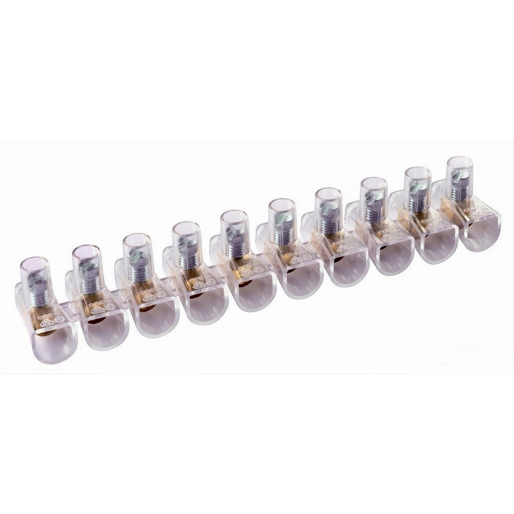 Trade Shop - Set 100 Pz Morsetto A Cappuccio Unipolare Trasparente Per Cavi Sezione 4mm Ms-40 -