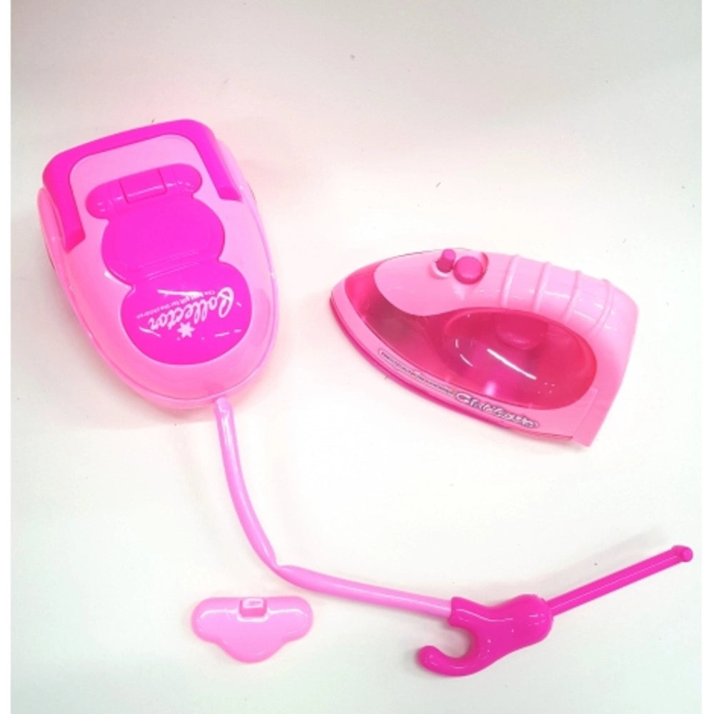 Trade Shop - Ferro Da Stiro + Aspirapolvere Luci Suoni Aspira Polvere Gioco Per Bimba Bambina -