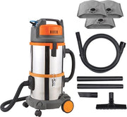 Aspirapolvere per gesso, acqua e polvere - 1400 W, 28 L serbatoio in acciaio inossidabile
