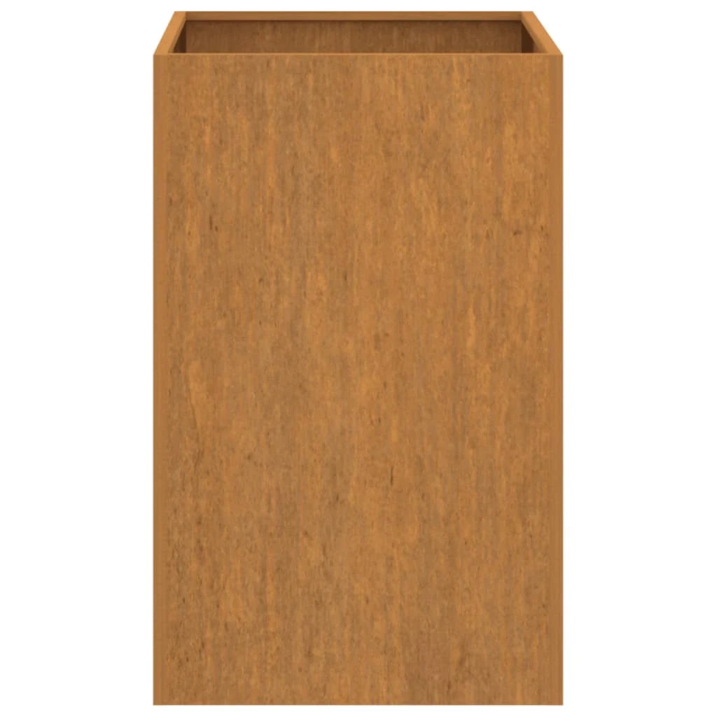 Fioriera rialzata per piante fiori terrazza giardino 42 x 38 x 75 cm acciaio corten marrone 02_0037599