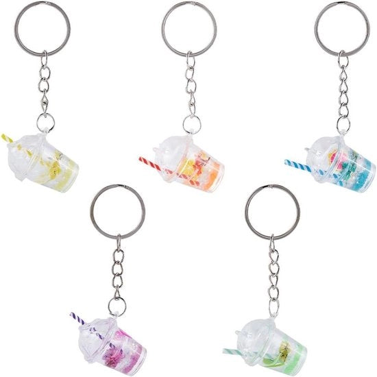 Accessorio per chiave illuminante tè fruttato - 5 colori - Kawaii decorazione - Tema bevande - Accessorio per borse