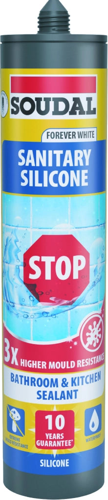 Soudal SILICONE ACETICO PER SANITARI ''MUFFA STOP'' ml. 290 - Bianco 12.00 pz