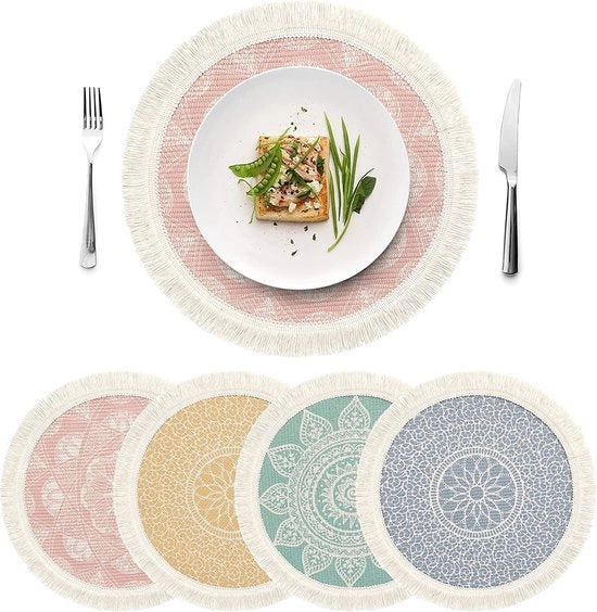 Set di piatti da tavola - Accessori da cucina - Piatti da tavola lussuosi - Tavolo - Resistente al calore - Anti-slip - Sottopiatto - Rimovibile