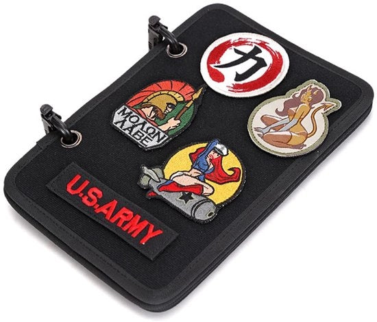 Display per Badges con Clip D - Supporto per Patch - Display per Badges - Pagine Rimosibili - Ripiegabile - Organizzare e Conservare
