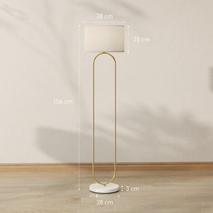 Lampada da Terra Moderna Design ad Arco Ø38x156 cm in Metallo e Tessuto Oro