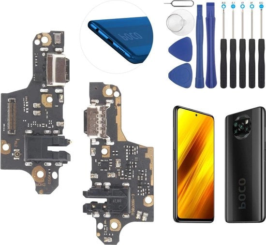 Connettore dock per Xiaomi Poco X3/X3 Pro/X3 NFC - Caricabatterie con cavo Flex - Compatibile con Poco X3 - Porta di ricarica USB Type C di sostituzione - Qualità eccellente - Spedizione rapida.