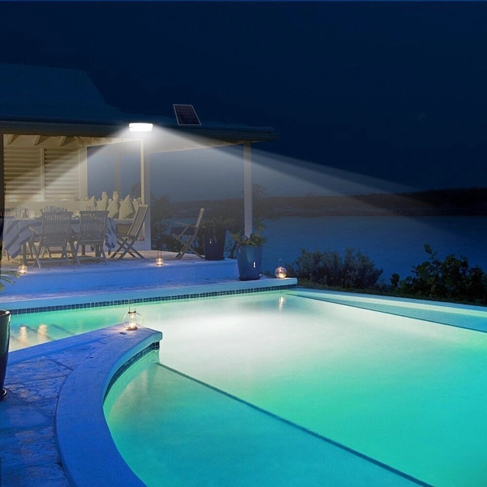 Trade Shop - Faro A Led Con Pannello Solare 200 W Luce Bianca Fredda 6500k Batterie Al Litio -