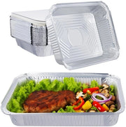 Aluminiatura per la conservazione alimentare in 40 pezzi - 2200 ml - Contenitori di ritiro - Materiale riciclabile - Conservazione alimentare - Coperchio di carta - Contenitori alimentari