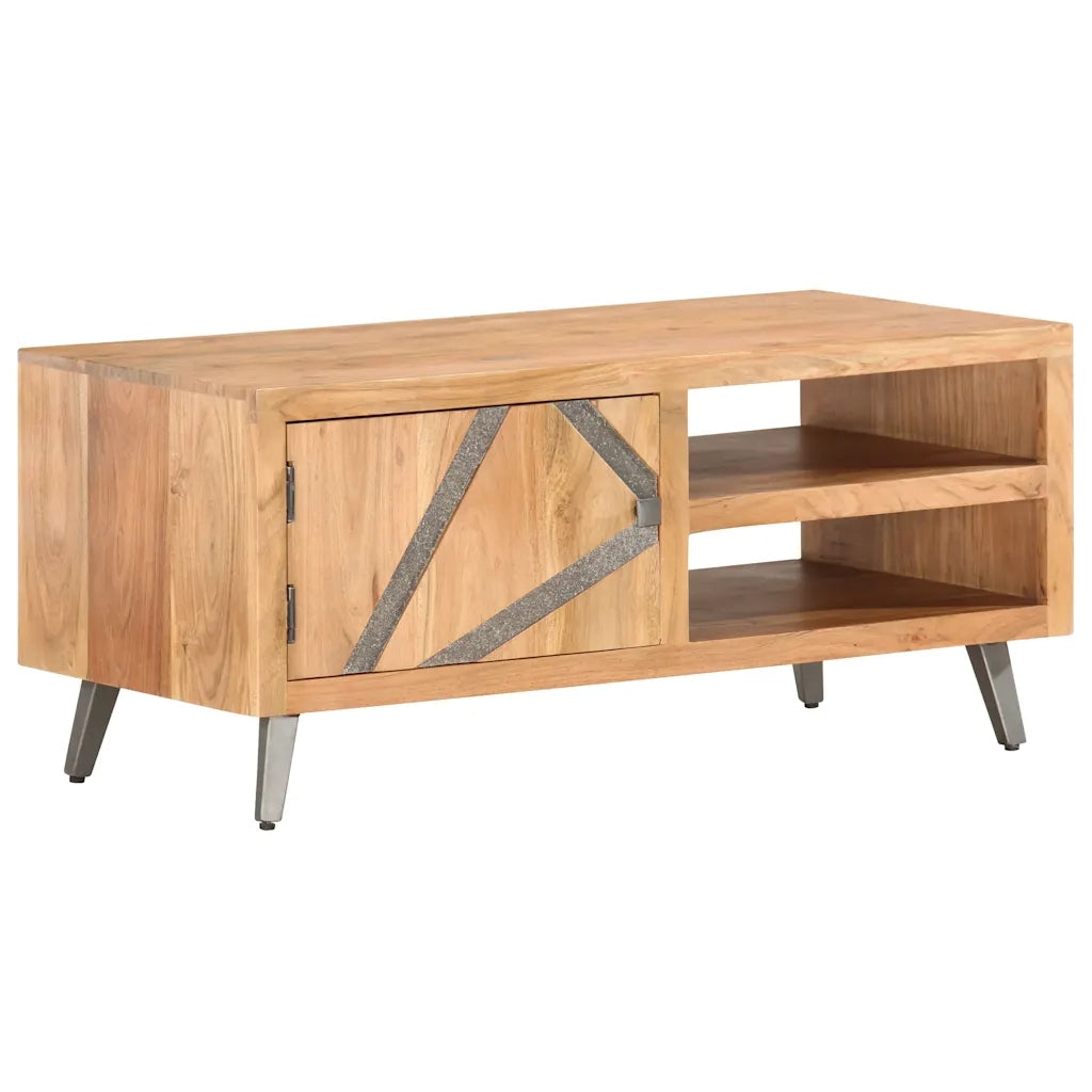 Tavolino da Caffè 90x45x40 cm in Legno Massello di Acacia 286548