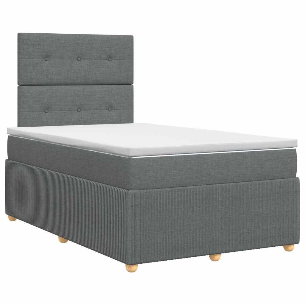Letto box spring con materasso Grigio Scuro 120 x 190 cm 3454348