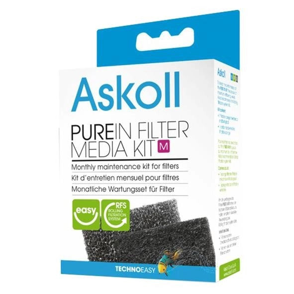 Askoll Pure-In M Media Kit - spugne di ricambio per filtri interni Pure In M