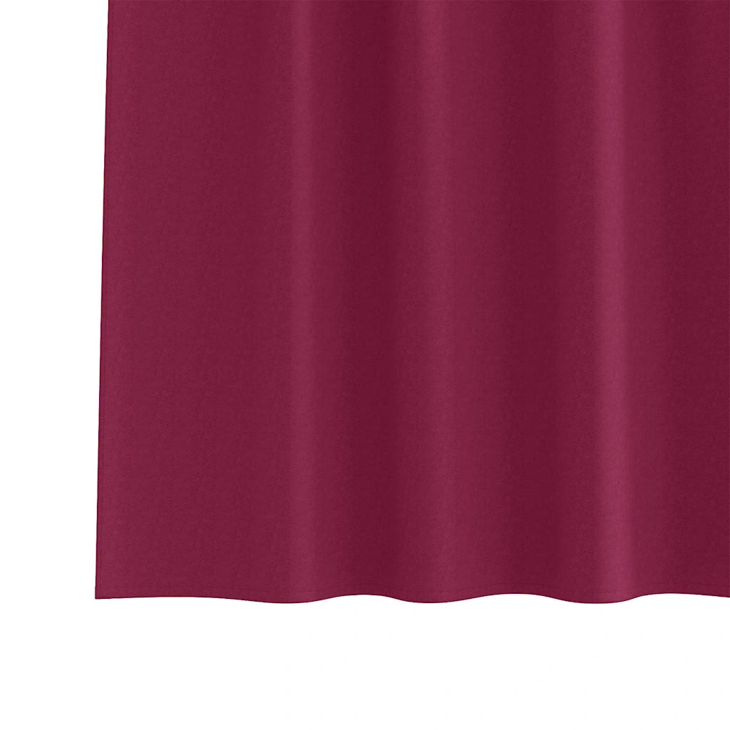 vidaXL Tende con tende 2 pcs Rosso vino Poliestere