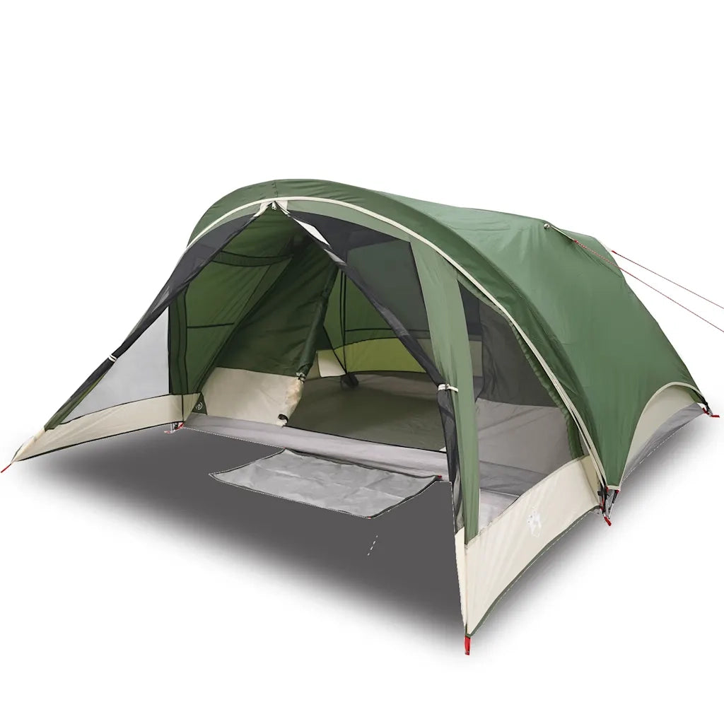 Tenda da Campeggio a Cabina per 4 Persone-Tenda per Escursionismo Verde Impermeabile 491333