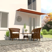 Tenda da Sole Retrattile 300x150 cm Arancione e Marrone 145898